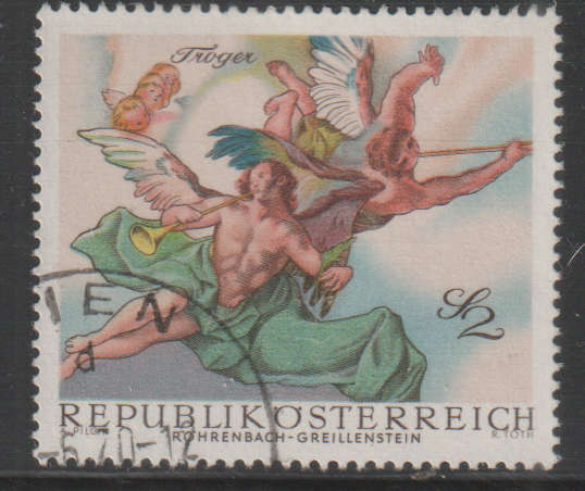 AUSTRIA 1968 Baroque Frescoes UNH SG 1539