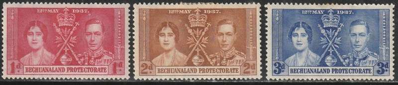BECHUANALAND 1935 The 25th Anniversary of the Coronation of King George V MM SG 115-7