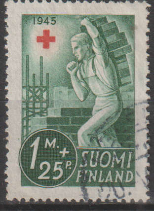 FINLAND 1945 Red Cross Charity - Reconstruction ULH SG 405