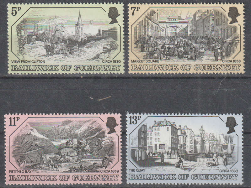GUERNSEY 1978 Old Copperplate UMM SG 161-4