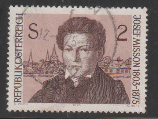 AUSTRIA 1975 The 100th Anniversary of the Death of Josef Misson UNH SG 1738