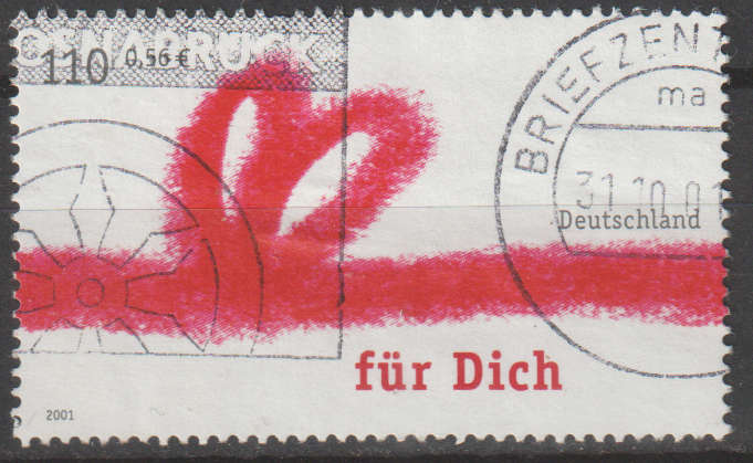 GERMANY 2001 Greetings Stamp - For You ULH SG 3081