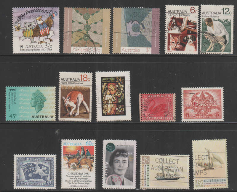 AUSTRALIA SELECTION BID PER STAMP TO TAKE ALL CARD EXCLUDED