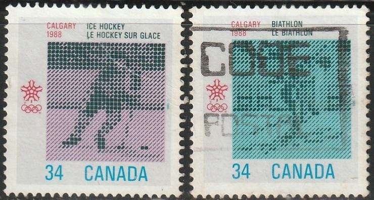 CANADA 1986 Winter Olympic Games - Calgary 1988, Canada ULH SG 1216/7