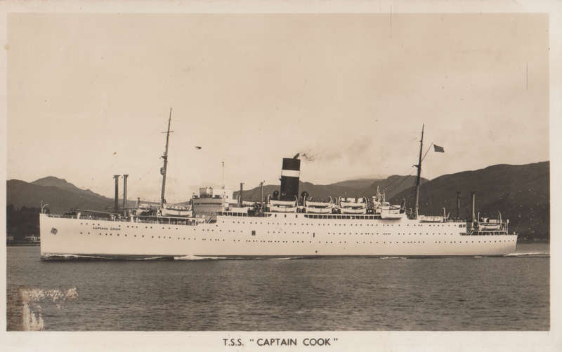 MINT REAL PHOTO POST CARD TSS CAPTAIN COOK