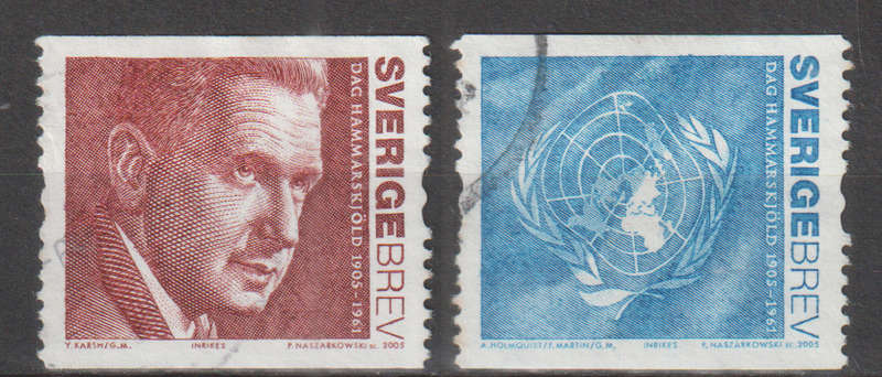 SWEDEN 2005 United Nations - Famous People ULH SG 2382/3