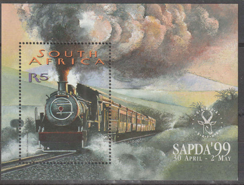 RSA 1999 International Stamp Exhibition "SAPDA '99" - Johannesburg, South Africa UMM SHEET SACC 1195