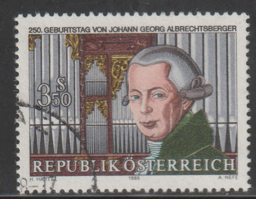 AUSTRIA 1986 The 100th Anniversary of the Birth of Johann Böhm UNH SG 2084