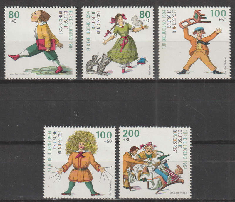 GERMANY 1994 Charity Stamps - Fary Tales UMM SG 2568-72