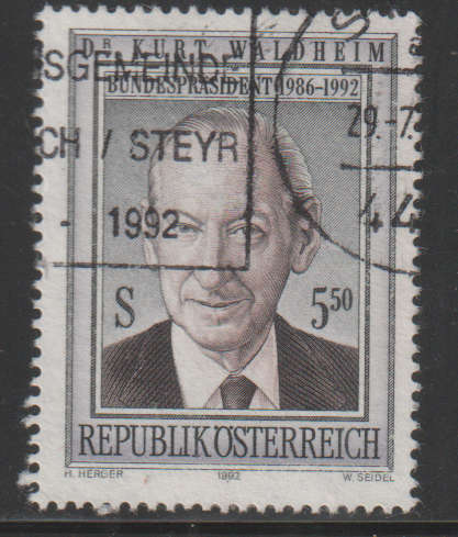 AUSTRIA 1992 Federal President Dr. Kurt Waldheim UNH SG 2304