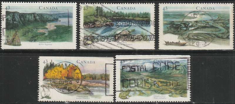 CANADA 1994 Canadian Rivers - Imperforated Top or Bottom ULH SG 1584-8