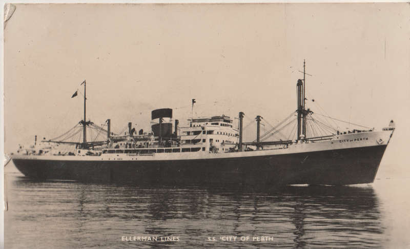 MINT REAL PHOTO POST CARD ELLERMAN LINES SS CITY OF PERTH