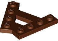 ORIGINAL LEGO Wedge, Plate A-Shape with 2 Rows of 4 Studs USED Reddish Brown