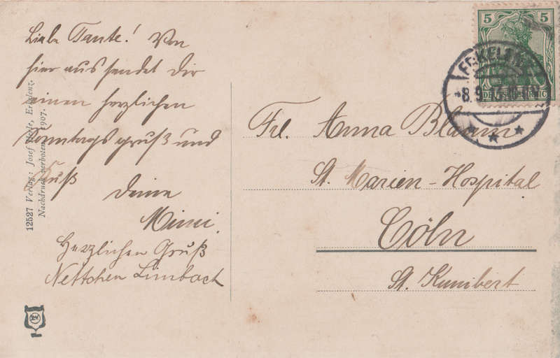EARLY USED POST CARD GERMAN EMPIRE