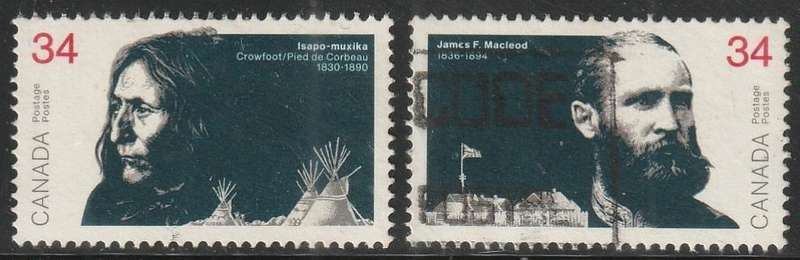 CANADA 1986 Founders of the Canadian West ULH SG 1213/4