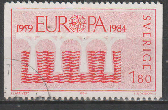 SWEDEN 1984 EUROPA Stamps - Bridges - The 25th Anniversary of CEPT ULH SG 1183