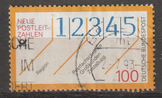 GERMANY 1993 The Introduction of City Code Numbers ULH SG 2505
