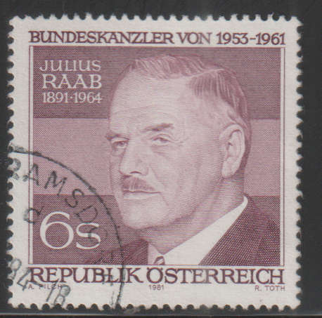 AUSTRIA 1981 The 90th Anniversary of Julius Raab UNH SG 1918