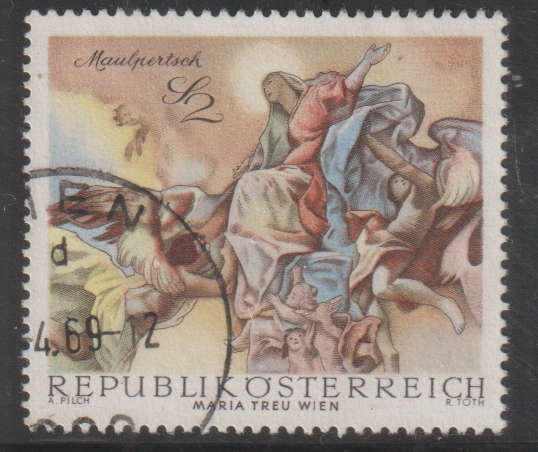 AUSTRIA 1968 Baroque Frescoes UNH SG 1542