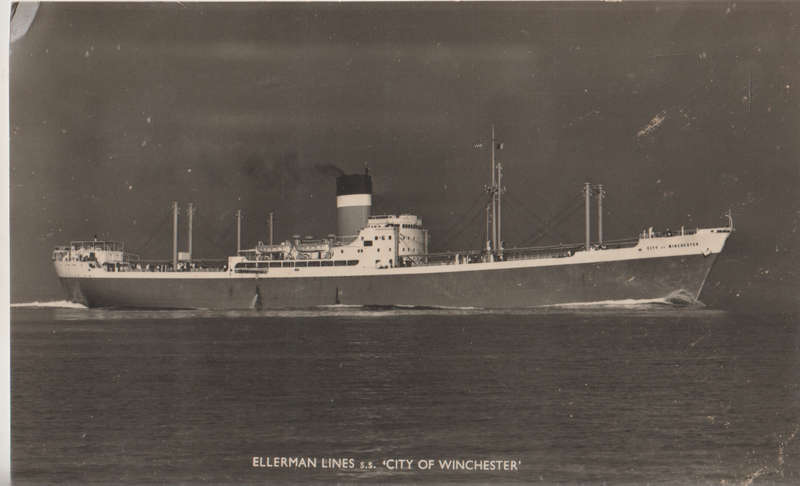 MINT REAL PHOTO POST CARD ELLERMAN LINES SS CITY OF WINCHESTER