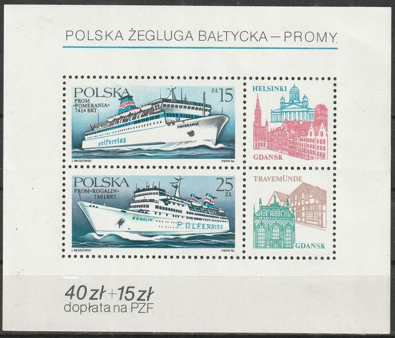 POLAND 1986 Polish Baltic Shipping UMM SG MS3046