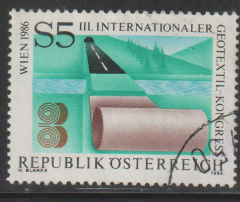 AUSTRIA 1986 The 3rd International Geotextile Convention in Vienna UNH SG 2089