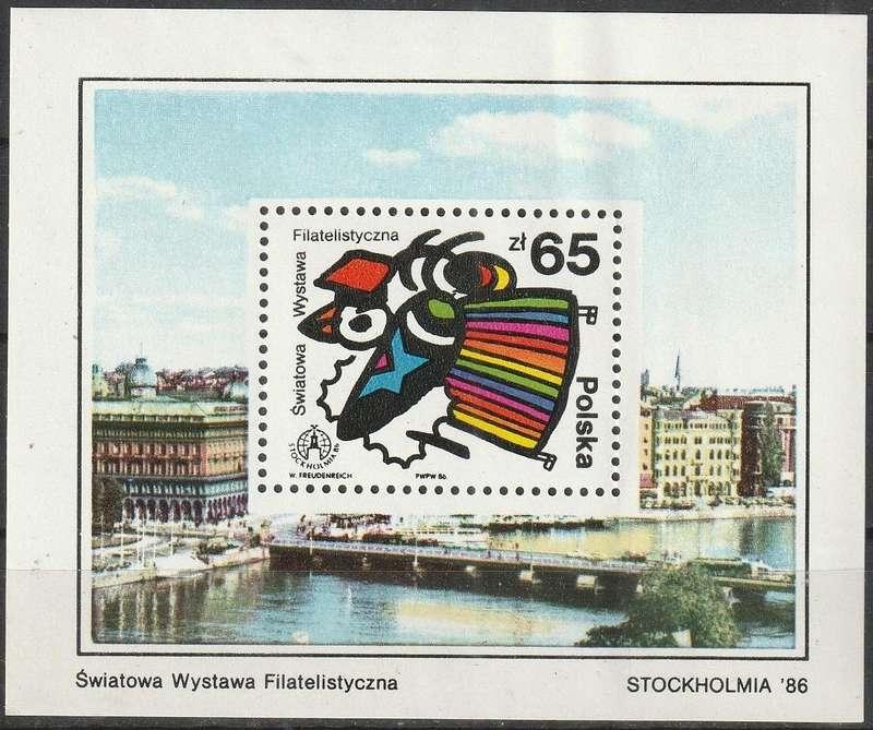POLAND 1986 International Philatelic Exhibition Stockholmia 1986 in Stockholm, Sweden UMM SG MS3061