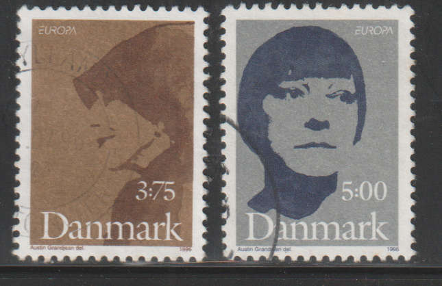 DENMARK 1996 EUROPA Stamps - Famous Women ULH SG 1072/3