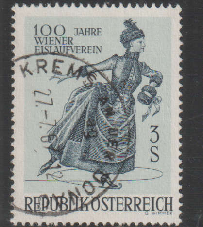 AUSTRIA 1967 The 100th Anniversary of the Vienna Ice Skating Club UNH SG 1493