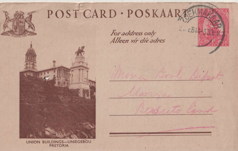 UNION PRE PAID POSTCARD UNION BUILDINGS