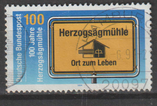 GERMANY 1994 The 100th Anniversary of Herzogsägmühle ULH SG 2579