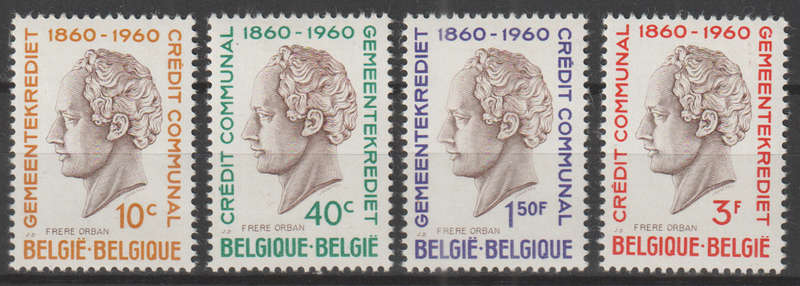 BELGIUM 1960 The 100th anniversary of communal credit MM SG 1755-8