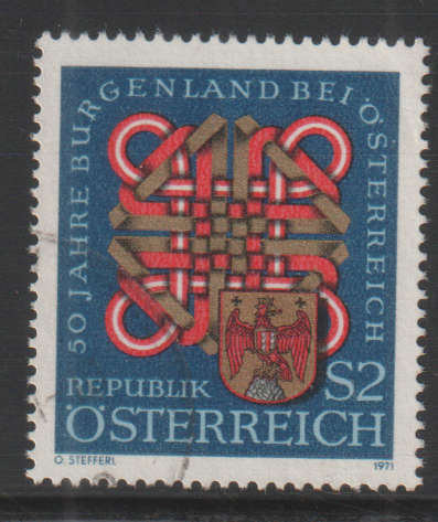 AUSTRIA 1971 The 50th Anniversary of Burgenland in Austria UNH SG 1620