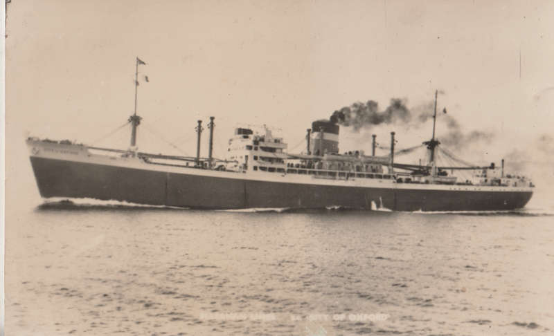 MINT REAL PHOTO POST CARD ELLERMAN LINES SS CITY OF OXFORD