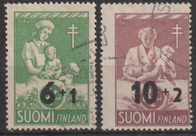 FINLAND 1947 The prevention of tuberculosis ULH SG 447/8
