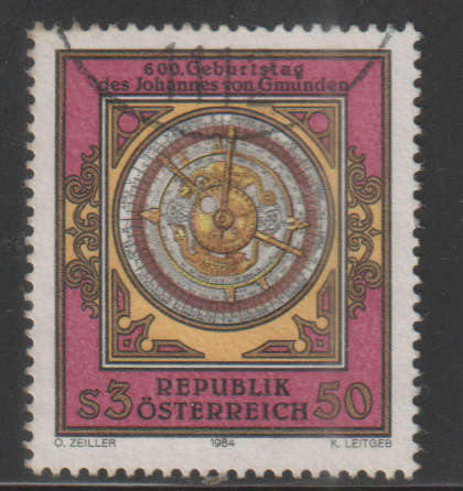 AUSTRIA  1984 The 600th Anniversary of the Natural Scientist Johannes von Gmunden UNH SG 2034
