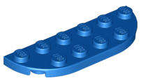 USED LEGO Plate, Round Corner 2 x 6 Double BLUE