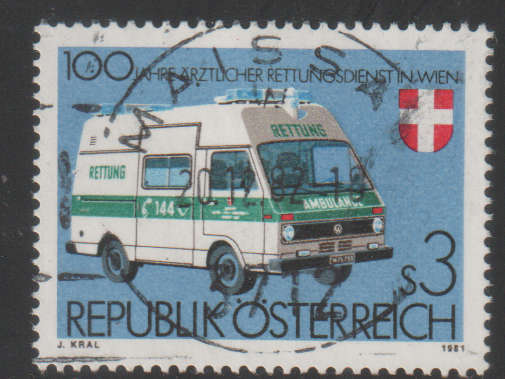 AUSTRIA 1981 The 100th Anniversary of the Medical Rescue Service of Vienna UNH SG 1922