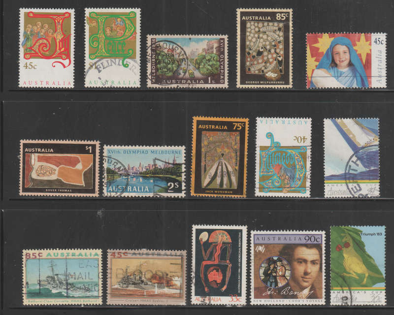 AUSTRALIA SELECTION BID PER STAMP TO TAKE ALL CARD EXCLUDED