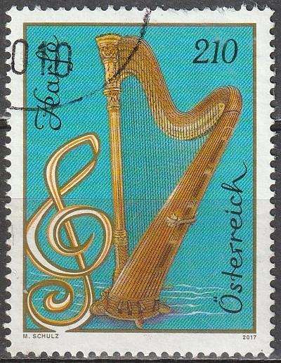 AUSTRIA 2017 Musical Instruments - Harp VFU SG 3453