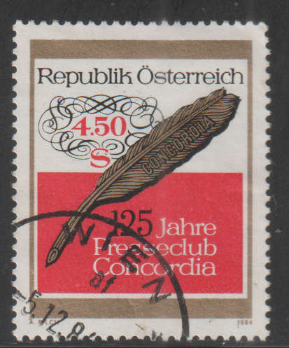 AUSTRIA 1984 The 125th Anniversary of Presseclub Concordia UNH SG 2035