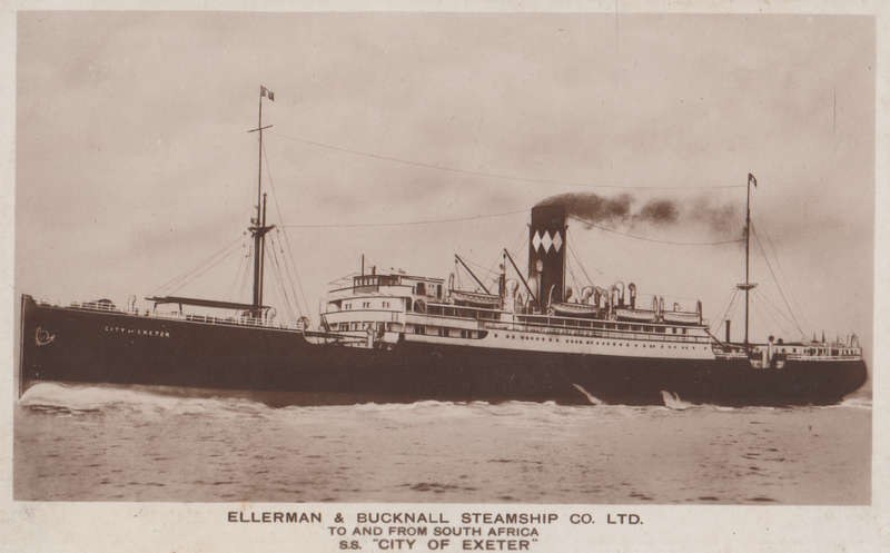 SHIPS OF THE WORLD POST CARDS CITY OF EXETER