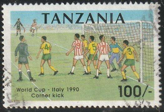 TANZANIA 1990 Football World Cup - Italy VFU SG 797