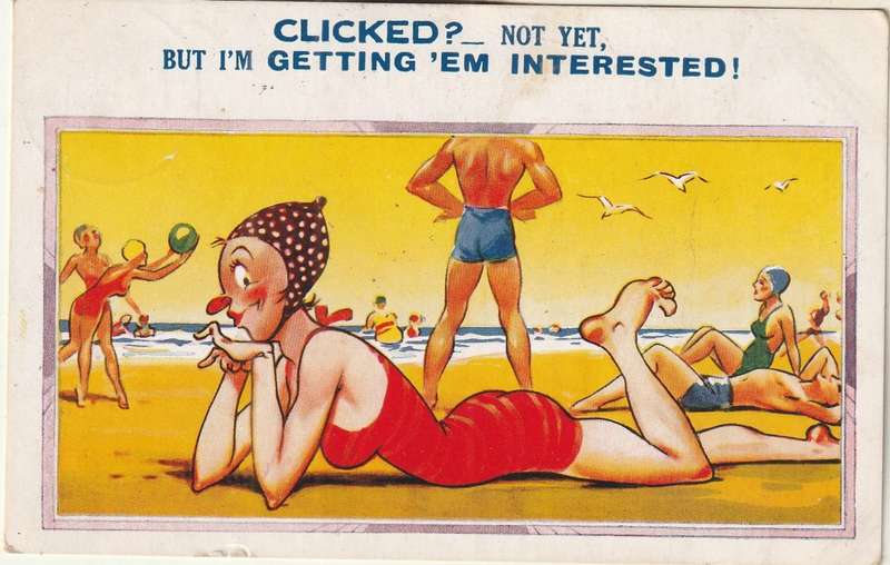 USED CARTOON POST CARD