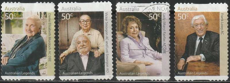 AUSTRALIA 2008 Australian Legends of Philanthropy UNH SG 2907-10