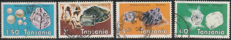 TANZANIA 1986 Minerals VFU SG 469-72