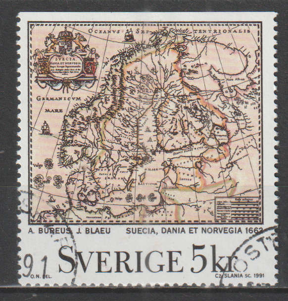SWEDEN 1991 Swedish Maps ULH SG 1558