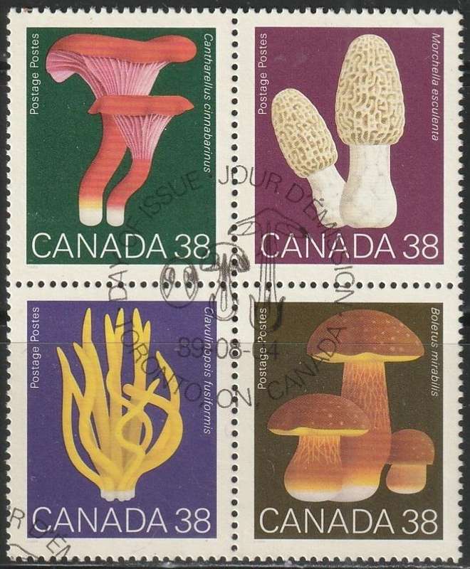 CANADA 1989 Mushrooms ULH SG 1331-4