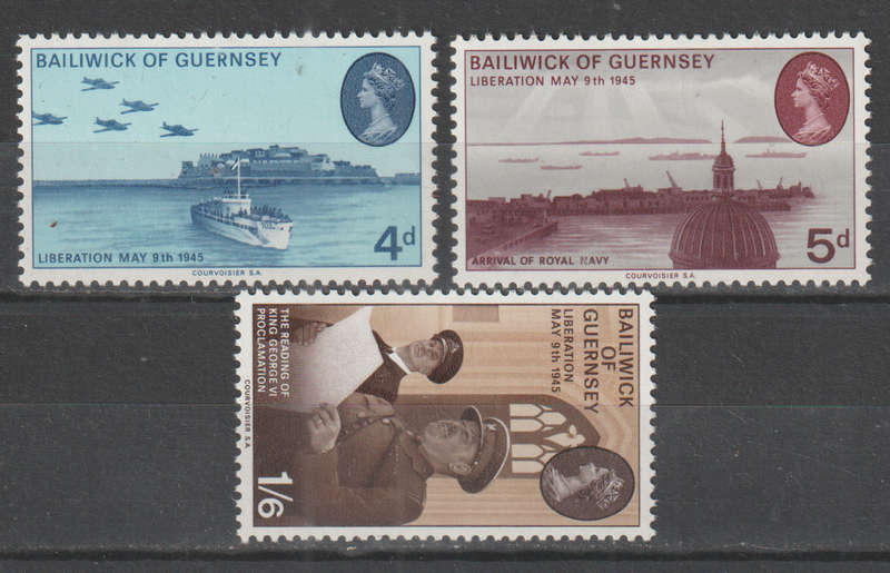GUERNSEY 1970 The 25th Anniversary of the Liberation UMM SG 33-35