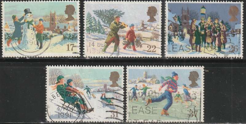 GB 1990 Christmas Stamps ULH SG 1526-30